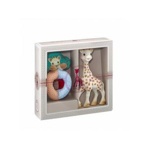 Vulli Můj první dárkový set (žirafa Sophie & měkké chrast. s korálky kolekce Sense & Soft)