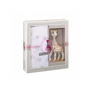 Vulli Můj první dárkový set (žirafa Sophie & zavinovačka o rozměrech 120 x 120 cm)