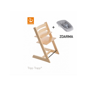 Stokke Židlička Tripp Trapp® - Natural + novorozenecký set ZDARMA