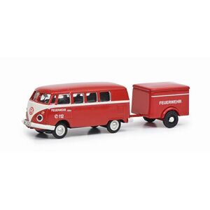 VW T1 autobus s přívěsem hasiči 1:87