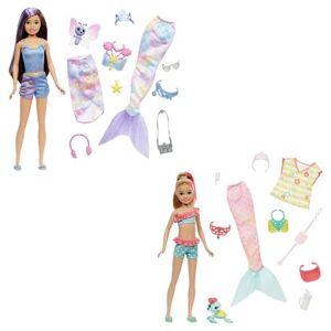 Mattel Barbie SESTŘIČKA A KOUZELNÁ PROMĚNA V MOŘSKOU PANNU 2 druhy
