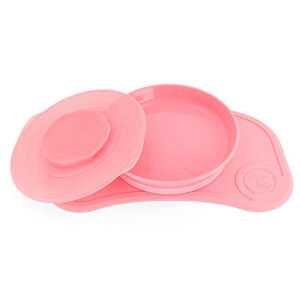 Twistshake Podložka Click-mat Mini s talířem pastelově růžová