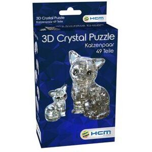 Dvě černé kočky - 3D Krystal Puzzl