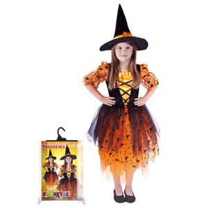 Rappa Kostým čarodějnice/Halloween oranž.klobouk(S)