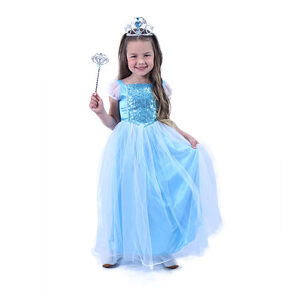 Rappa Dětský kostým modrá princezna (M)