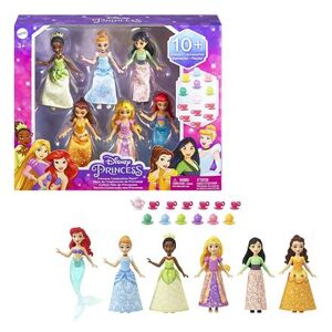 Mattel Disney Princess SADA 6KS MALÝCH PANENEK NA ČAJOVÉM DÝCHÁNKU