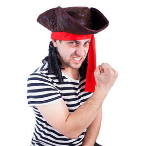 Rappa Klobouk pirát s vlasy dospělý