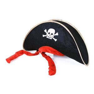 Rappa Klobouk kapitán pirát se stuhou pro dospělé