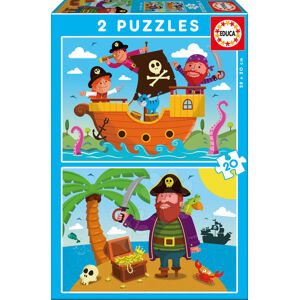 Educa dětské puzzle Piráti 2x20 dílů 17149