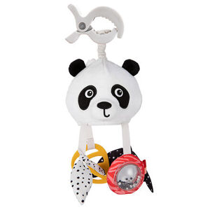 Senzorická závěsná cestovní hračka PANDA s klipem BabiesBoo
