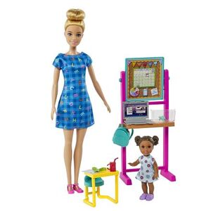 Mattel Barbie POVOLÁNÍ HERNÍ SET S PANENKOU - UČITELKA V MODRÝCH ŠATECH