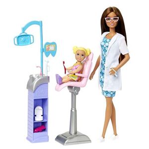 Mattel Barbie POVOLÁNÍ HERNÍ SET S PANENKOU - ZUBAŘKA HNĚDOVLÁSKA