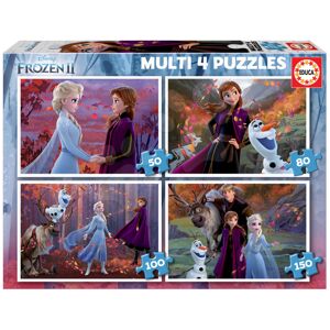 Puzzle Multi 4 Frozen 2 Disney Educa 50-80-100-150 dílků od 5 let