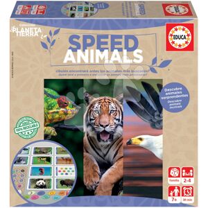 Společenská hra Rychlá zvířata Planeta Tierra Speed Animals Board Game Educa 96 karet ve španělštině od 7 let