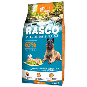 Granule RASCO Premium Adult Medium kuře s rýží 15 kg