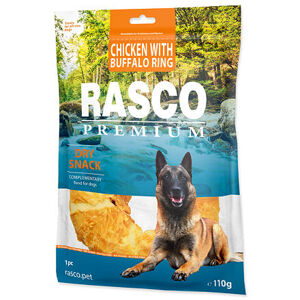 Pochoutka RASCO Premium bůvolí kruh obalený kuřecím masem 110 g