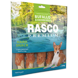 Pochoutka RASCO Premium bůvolí tyčinky obalené kuřecím masem L 500 g