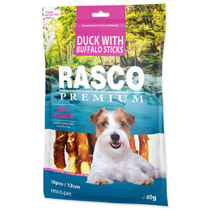 Pochoutka RASCO Premium bůvolí tyčinky obalené kachním masem 80 g