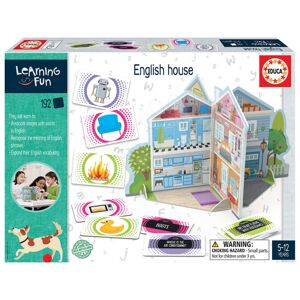 Naučná hra pro nejmenší English House Educa Učíme se výbavu rodinného domu v angličtině s obrázky 192 dílů od 5–12 let