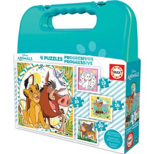 Puzzle Disney Animals v kufříku Progressive Educa 12-16-20-25dílné