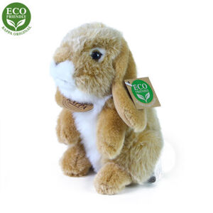 Rappa Plyšový králík béžový stojící , 18 cm, ECO-FRIENDLY