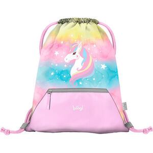 BAAGL Školní sáček s kapsou Rainbow Unicorn