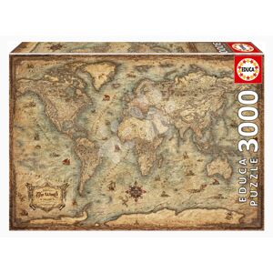 Puzzle Map of the World Educa 3000 dílků a Fix lepidlo