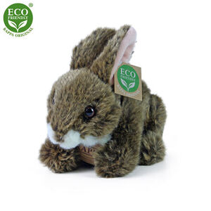 Rappa Plyšový králík hnědý ležící 17 cm ECO-FRIENDLY
