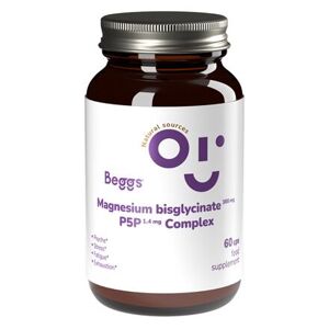 BEGGS Magnesium bisglycinate 380 mg + P5P COMPLEX 1,4 mg, PSYCHE-STRESS-FATIGUE-EXHAUSTION 60 kapslí