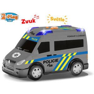 Mikro Trading 2-Play Traffic Auto policie CZ design 13,5cm volný chod se světlem a zvukem v krabičce