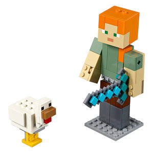 LEGO Minecraft 21149 Minecraft velká figurka: Alex s kuřetem