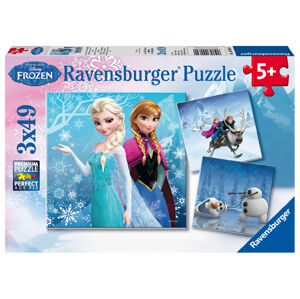RAVENSBURGER PUZZLE 092642 Disney: Ledové království: Dobrodružství na sněhu 3x49 dílků