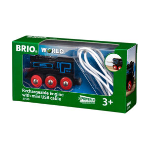 BRIO WORLD 33599 Dobíjecí lokomotiva s USB kabelem na baterie