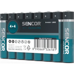 Sencor Alkalické baterie AAA 8 ks
