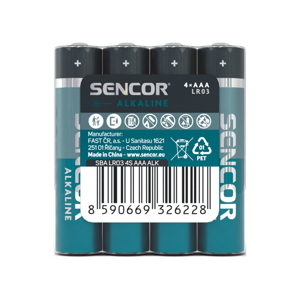 Sencor Alkalické baterie AAA 4 ks