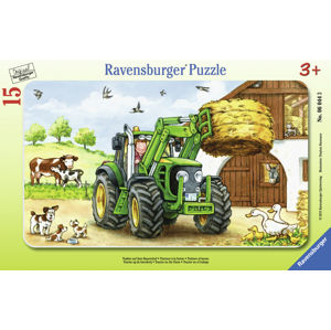 Ravensburger puzzle Traktor na statku 12 dílků