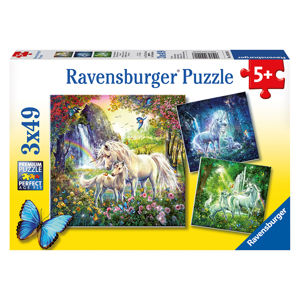 Ravensburger puzzle Krásný Jednorožci 3x49 dílků