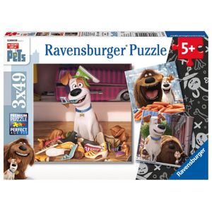 Ravensburger puzzle Tajný život mazlíčků 3x49 dílků