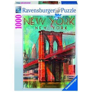 Ravensburger puzzle Retro New York; 1000 dílků