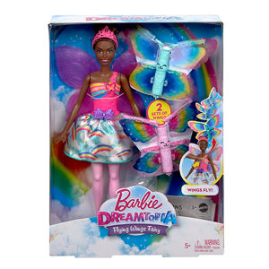 Mattel Barbie Létající víla s křídly Černoška