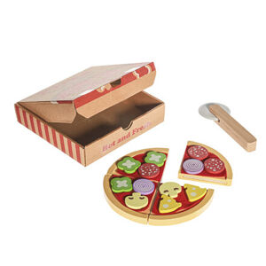 Dřevěná pizza v krabičce