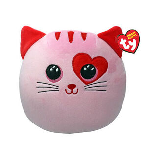 TY Squishy Beanies FLIRT, 30 cm - růžová kočička (1)