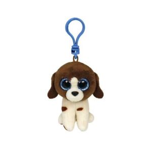 TY Beanie Boos MUDDLES, Clip 8,5 cm - hnědobílý pes
