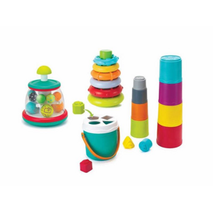 Infantino Sada hraček 3v1 Stack, Sort & Spin