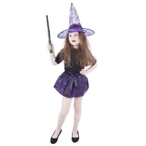 Rappa Dětská sukně pavučina s kloboukem čarodějnice