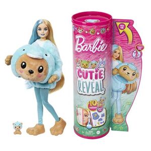 Barbie CUTIE REVEAL BARBIE V KOSTÝMU - MEDVÍDEK V MODRÉM KOSTÝMU DELFÍNA