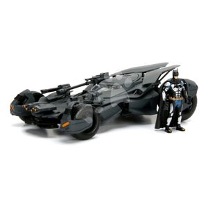 Autíčko Batmobil Justice League Jada kovové s otvárateľným kokpitom a figúrka Batman dĺžka 22,5 cm 1:24 JA3215000