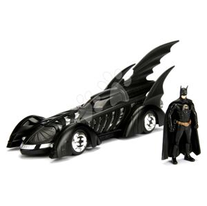 Autíčko Batman 1995 Batmobile Jada kovové s otevíratelným kokpitem a figurkou Batmana délka 27 cm 1:24