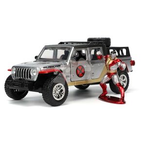 Autíčko Marvel X-Men 2020 Jeep Gladiator Jada kovové s otevíratelnými dveřmi a figurkou Colossus délka 14 cm 1:32