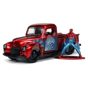 Autíčko Marvel Ford Pick Up 1941 Jada kovové s otevíratelnými dveřmi a figurkou Spiderman délka 14 cm 1:32